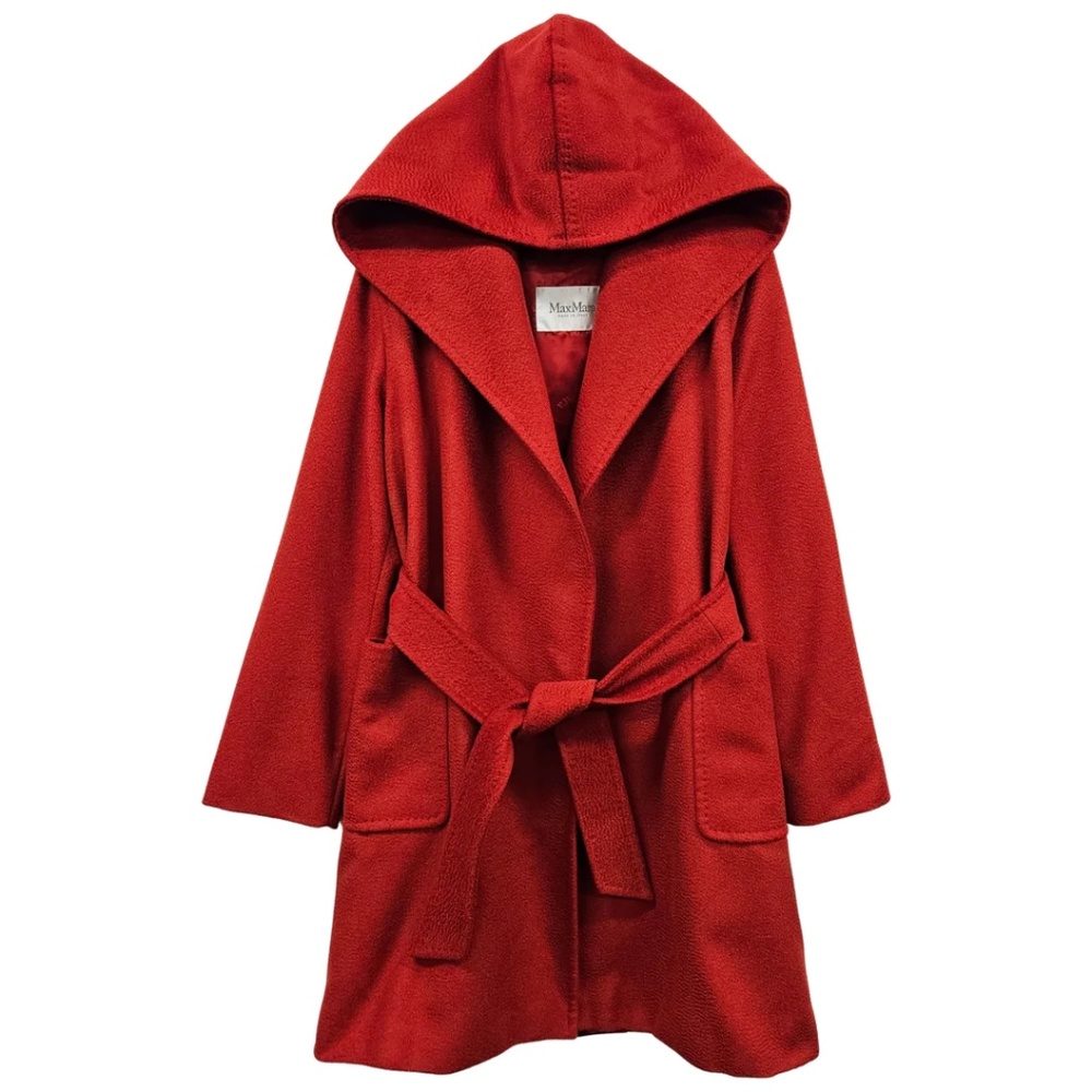 MaxMara Rialto Hooded Wool Wrap Jacket